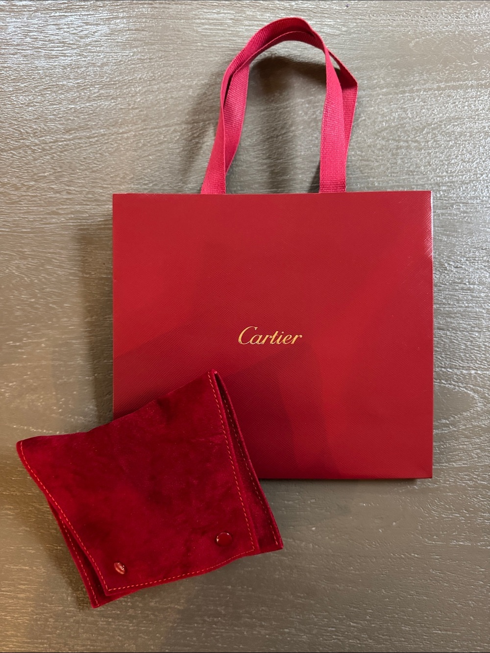 Cartier Velvet Bracelet Pouch and Gift Bag